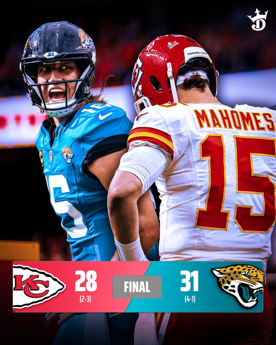 DUUUVAL

The Jaguars take down the Chiefs and improve to 4-1‼️
