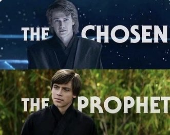 MentorSkywalker's tweet photo. The Chosen #AnakinSkywalker
The Prophet #LukeSkywalker https://t.co/HO4Tj7ZFvA
