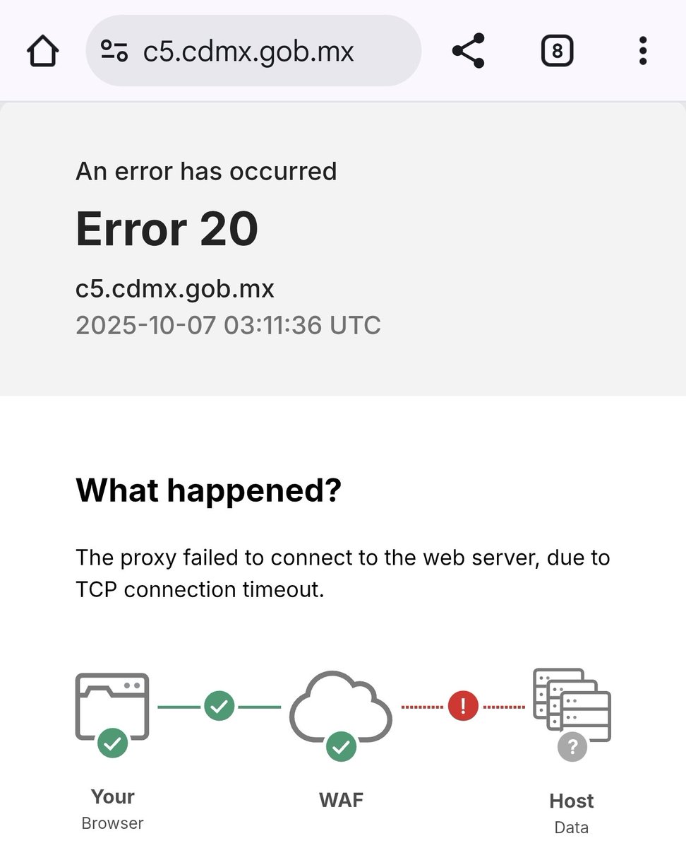 ivillasenor's tweet image. ⛔️ | Caen sitios del gobierno de CDMX

No solo está inaccesible el sitio de Llave CDMX. Parece que hay una falla en la infraestructura central.

Al menos lo he detectado en Sedeco, Sedema, Llave CDMX y... el C5 que le encanta decir que «todo está bien».

Así las cosas...