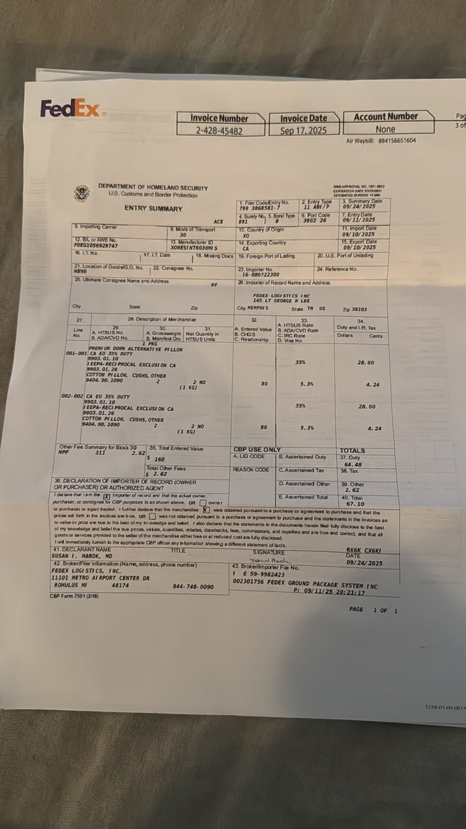 ChrispyMatos's tweet photo. @realDonaldTrump said other countries would pay the tariffs. Just opened my mail — apparently I’m “Canada,” my pronouns are maple/syrup. 🇨🇦 🍁 https://t.co/qPL6BhEmF6