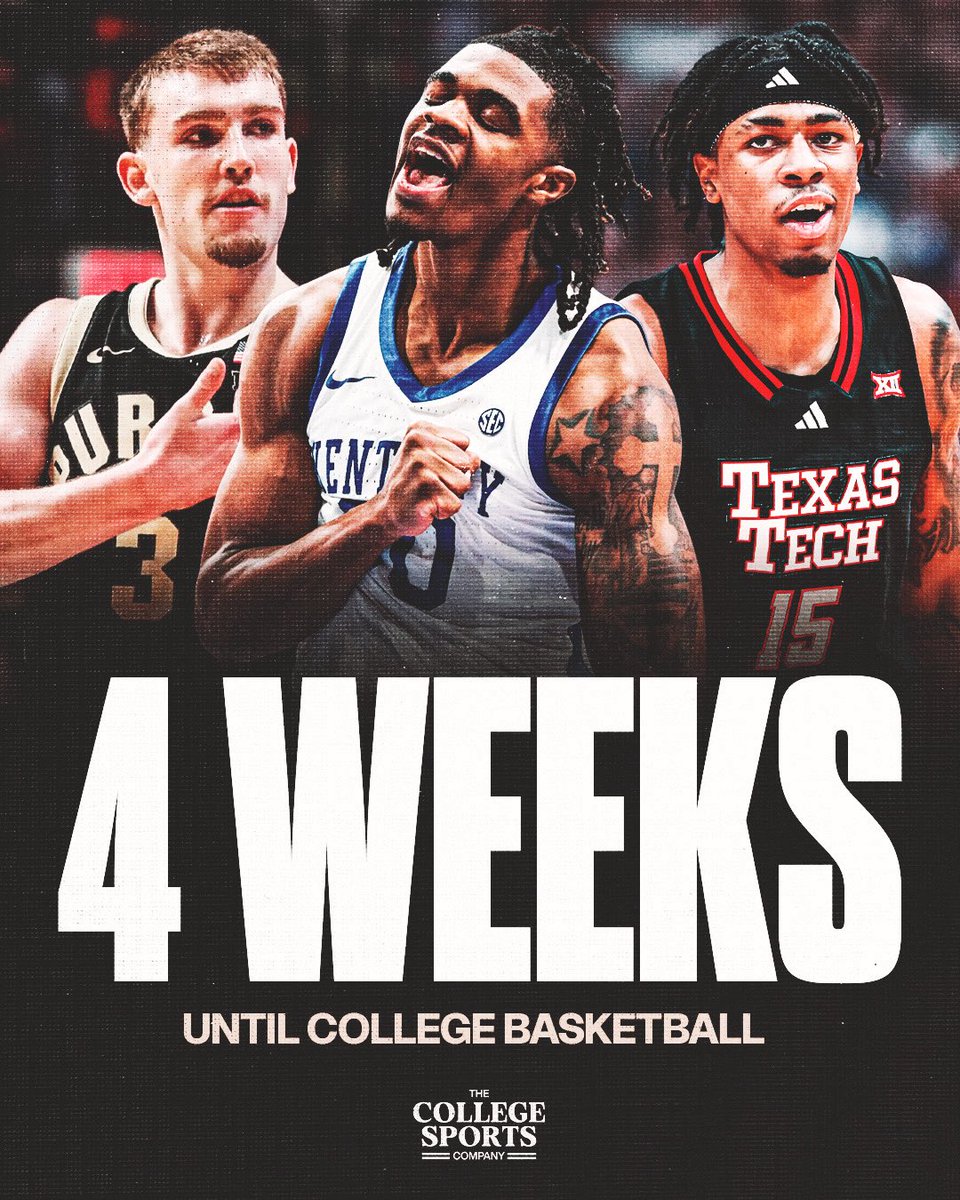 ALMOST THAT TIME 🔥

4 WEEKS UNTIL COLLEGE BASKETBALL 🏀