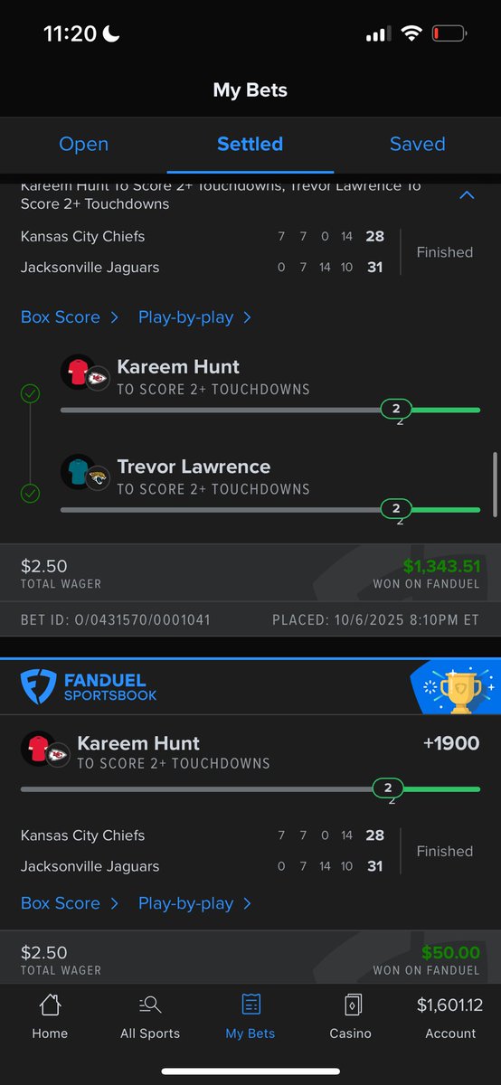 Had to have been the only person in the world who had this NAH LFG. Odds were +53640 🥶