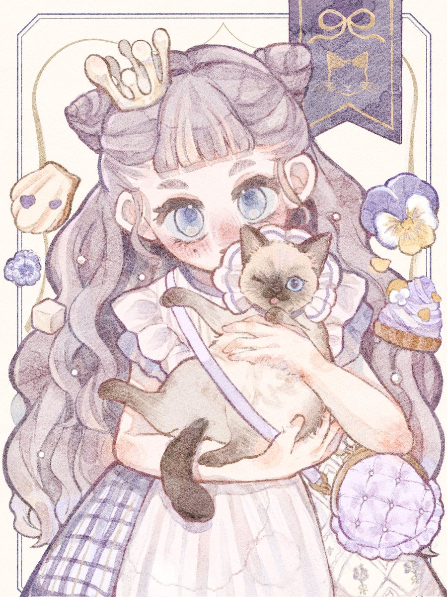 #絵描きさんと繋がりたい 
#イラスト 
#創作
🐱💜