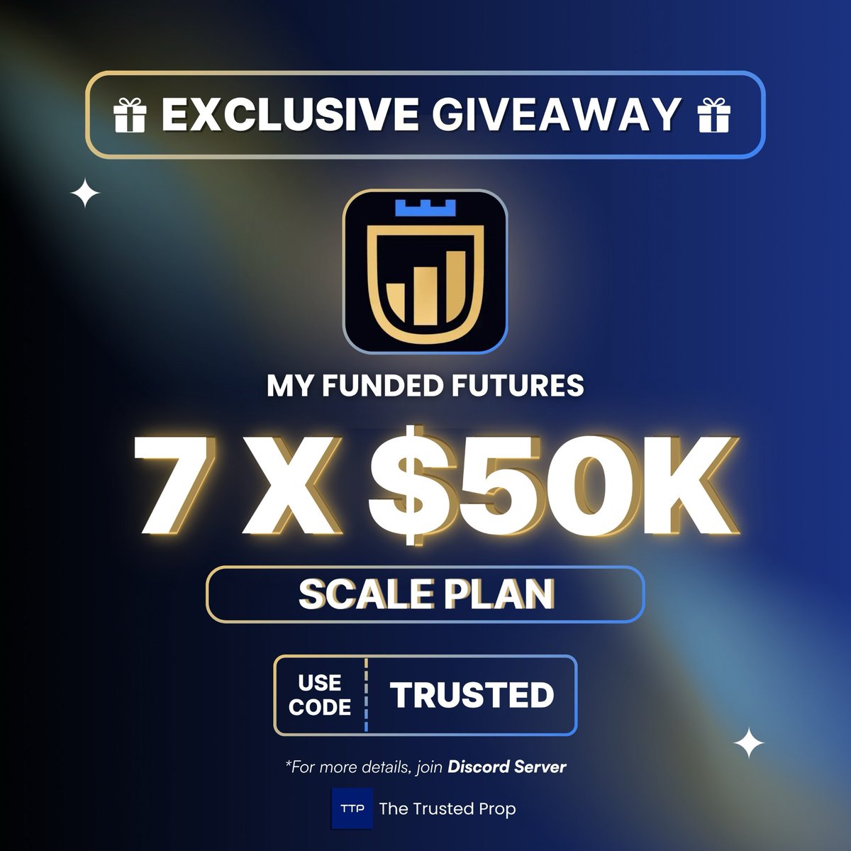 TheTrustedProp's tweet image. 7 x 50k @MyFundedFutures scale plan giveaway 

Steps 
- Follow @TheTrustedProp and @MyFundedFutures 
- Like , Retweet and Tag 3 friends 

Use code “TRUSTED” on purchasing any my funded futures account 
Buy here - thetrustedprop.com/prop-firms/my-…