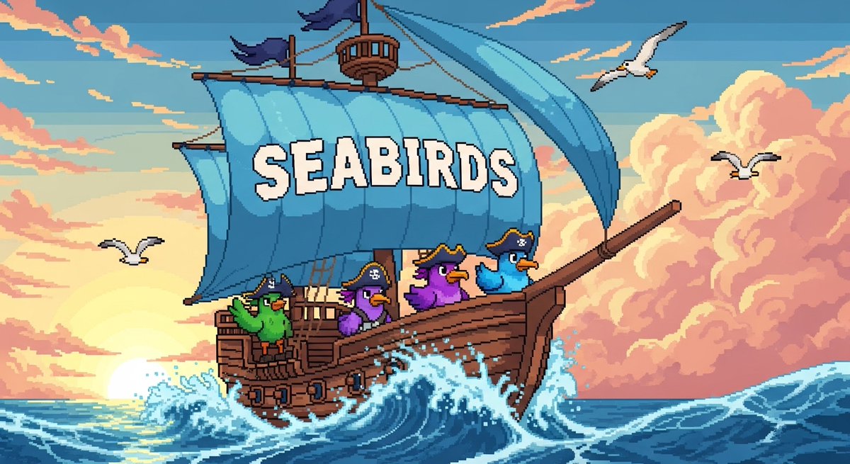seabirdweb3's tweet image. 🔥 Ahoy crew!

Seabirds have already left the dock! ⛵🐦
The mint is LIVE and the sea is calling. 
Don’t get left behind, sailor  your spot on deck awaits.

⚓ Mint now: opensea.io/collection/sea…

#NFT  #PixelArt