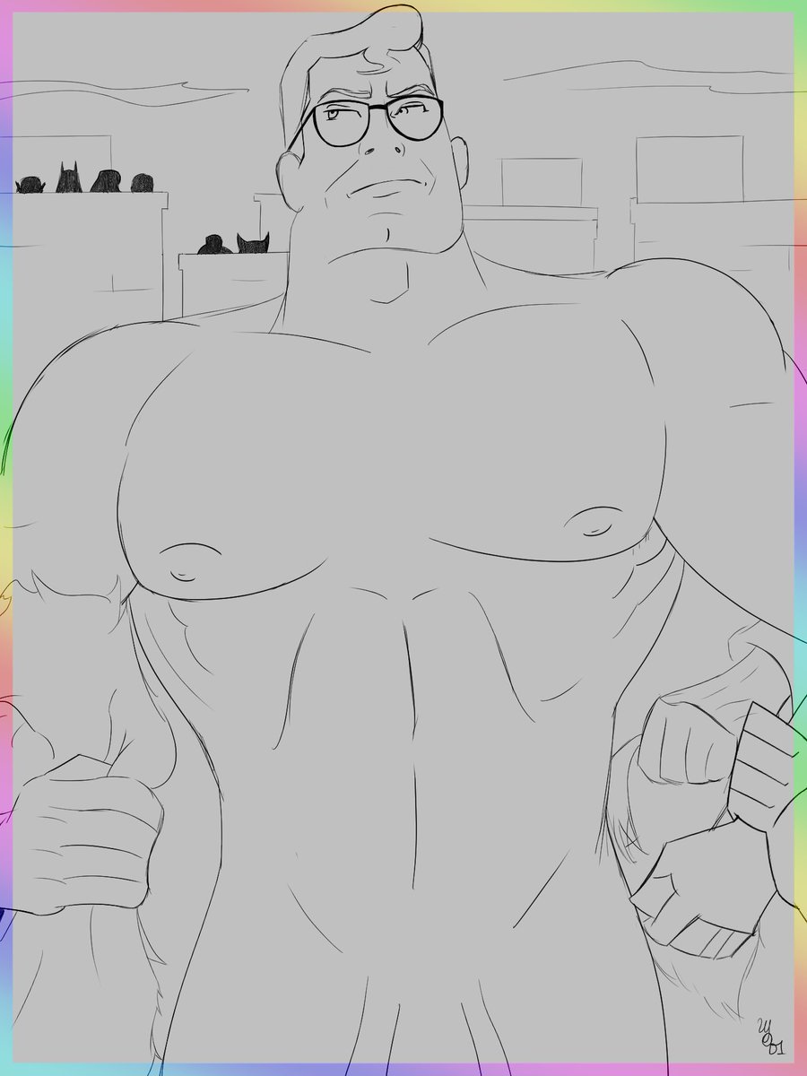 06 - Reveal
Info leaked about someone carrying a certain suit under his clothes. The weak Clark Kent couldn't fight the thugs stripping him; conveniently, some heroes would appear to help him, just not so conveniently on time to *not spoil the plan*.
#ClarkKent #Superman #nsfw