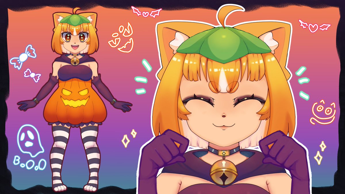 NyahallooOooO🎃🕯
finalmente tengo mi modelo para estos streams especiales rumbo halloween,nuestro SpookyPioka!
ya les estaré pasando pronto el calendario de actividades.El modelo fue decisión de la comunidad como algo"kawaii"
#Spookypioka #VtuberES #Artpioka