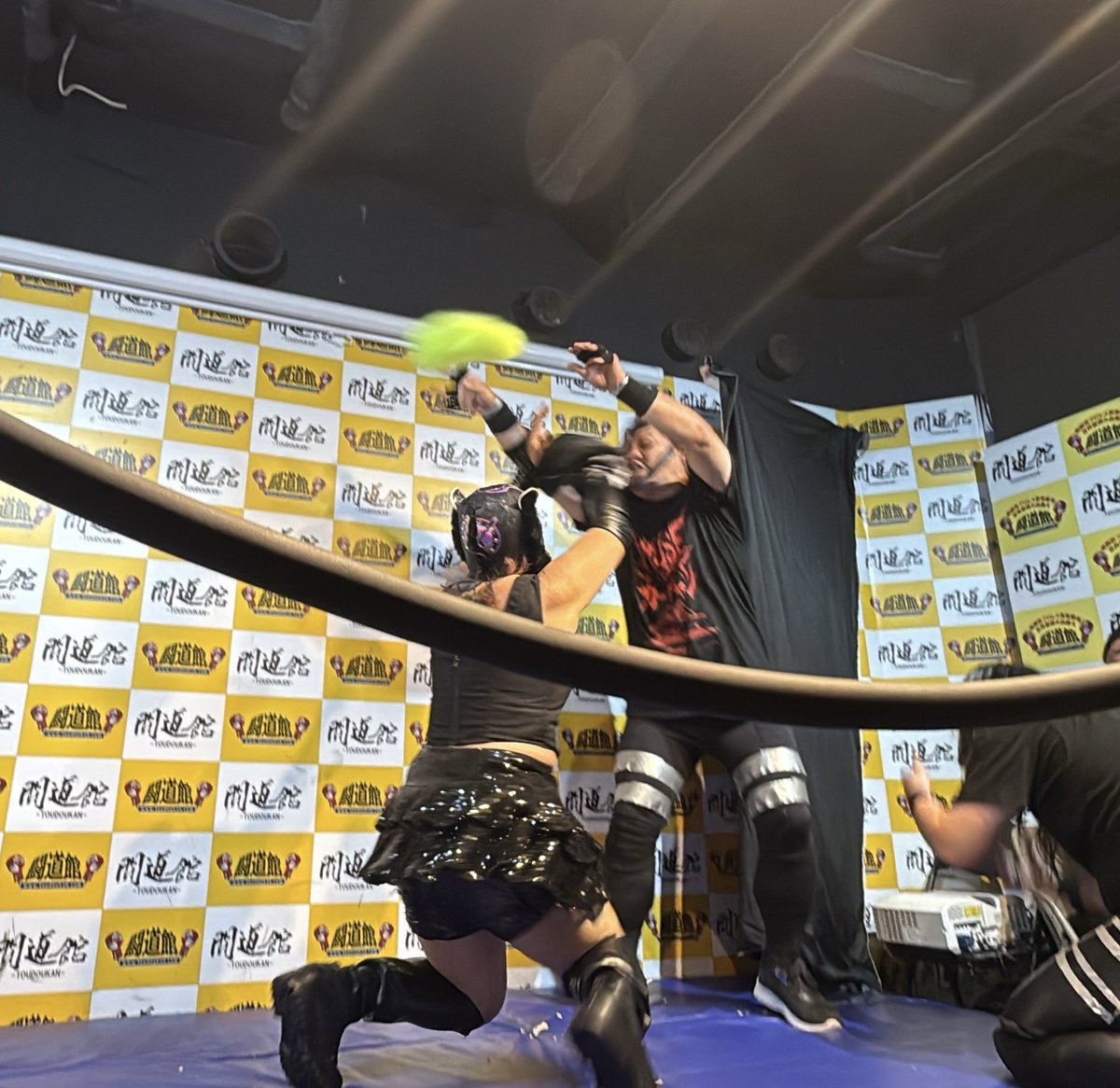 m_abc_123's tweet image. SUGAMOプロレス
スターレフト・キッド

レキッちゃんの弱点と聞いていた猫じゃらしが効かない😱
と思ったら、#CHIVIL（チービル）が大きなモフモフの猫じゃらしでレキッちゃんを誘惑😏…