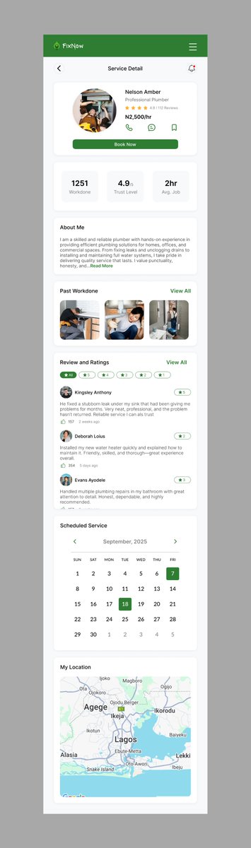 ipayeisaac2's tweet photo. Built FixNow’s Service Details Page to turn confusion into clarity.
Clear pricing, trusted technician info, and a clean layout help users book confidently.
Design isn’t just beauty — it’s trust in action. Let’s connect.
#UXDesign #FixNow #ProductDesign https://t.co/rte9LhZq2C