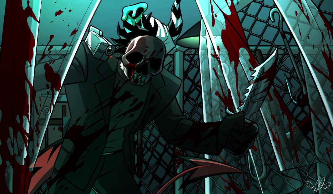 nallali_nal's tweet image. 미리미리 할로윈 스킨 🪝
#HelluvaBoss #HelluvaBossOC #Halloween