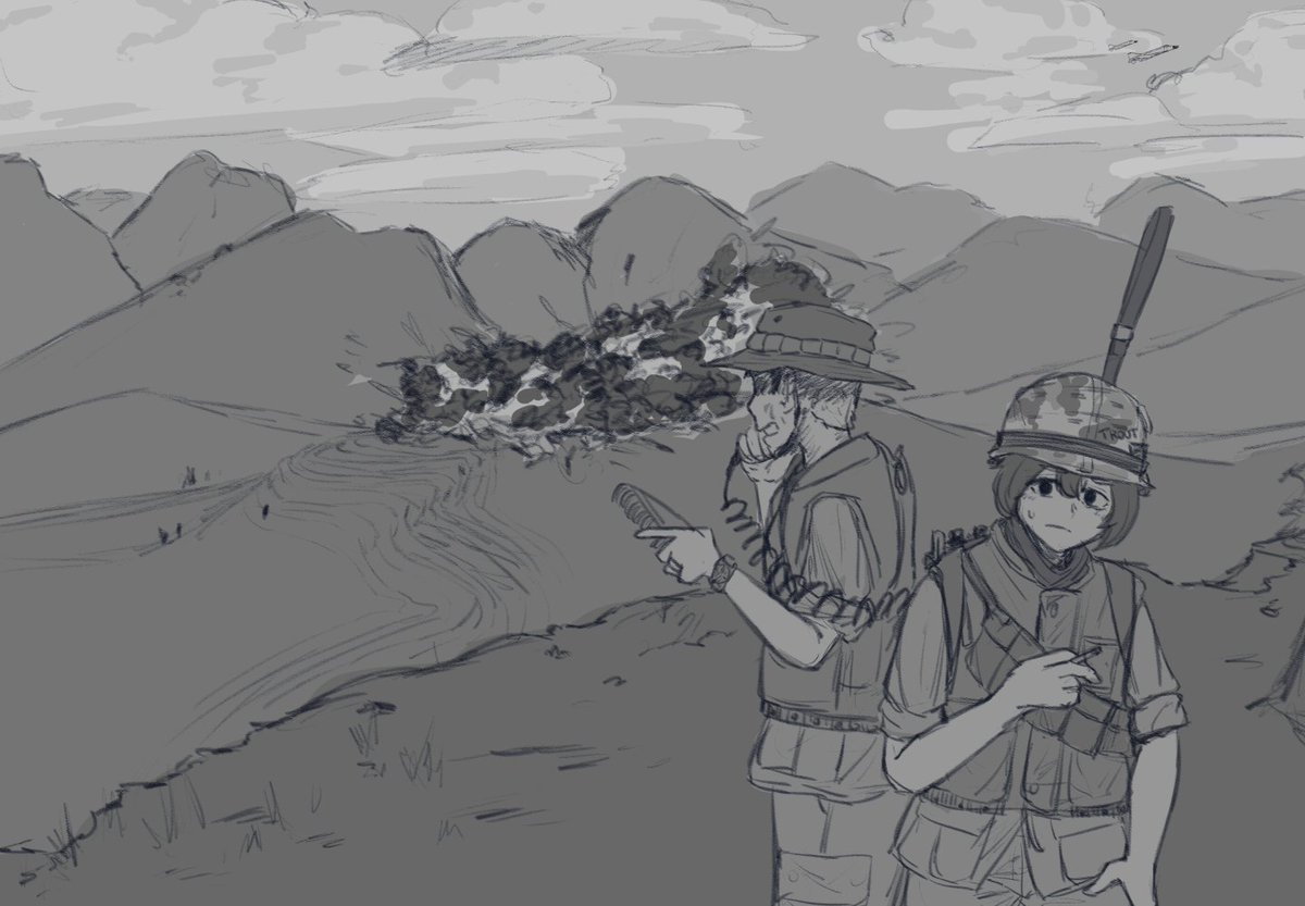 JadedPencil's tweet photo. #Miltober 2025 6: Napalm

What do you MEAN that was the friendly hamlet?! https://t.co/hktpHjBB6L