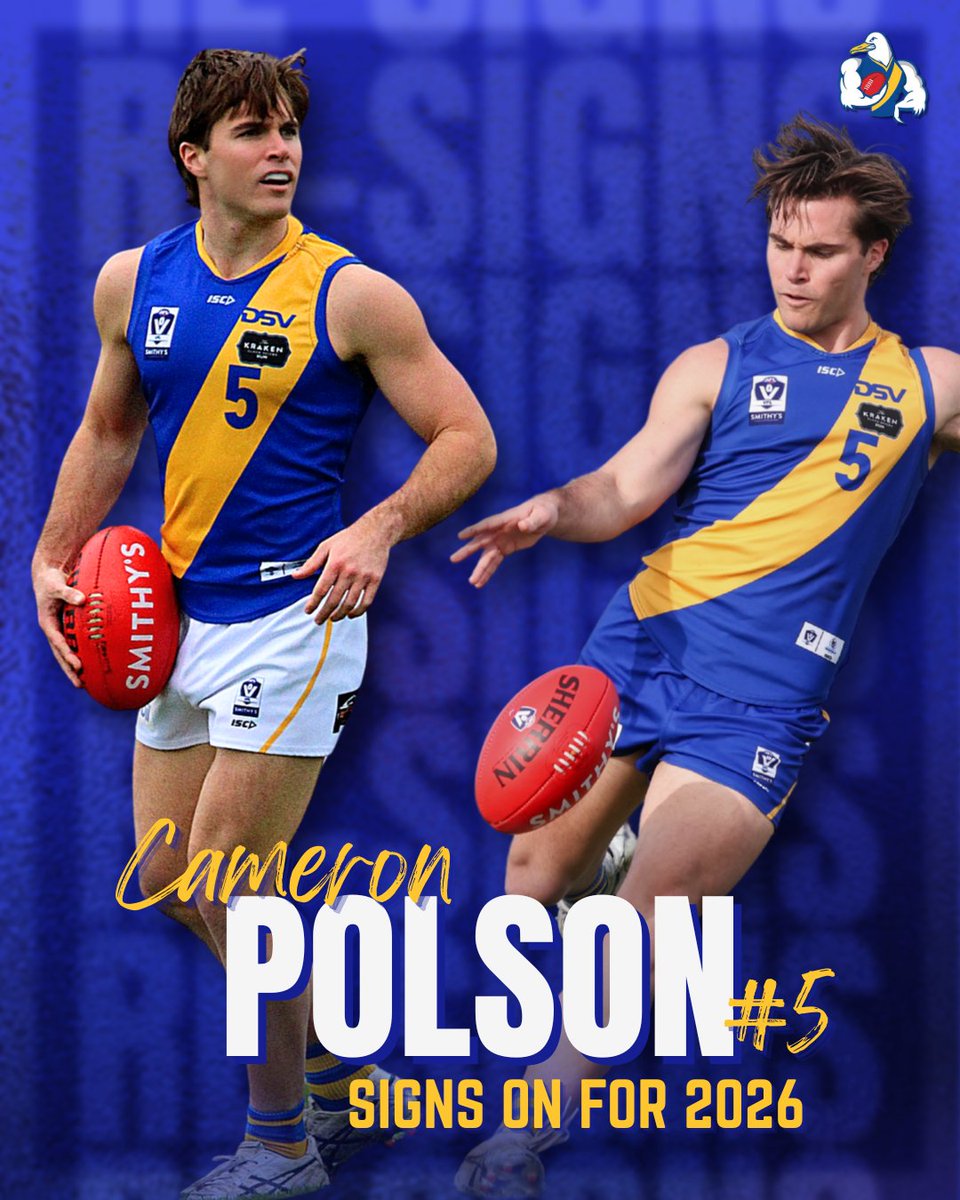 Polson's staying put 🤝

A contract extension gives our co-skipper the opportunity to build on his 59 Williamstown games, having celebrated his 50th milestone match earlier this season. See you in 2026, Pols!

📝 williamstownfc.com.au/seagulls-co-ca…