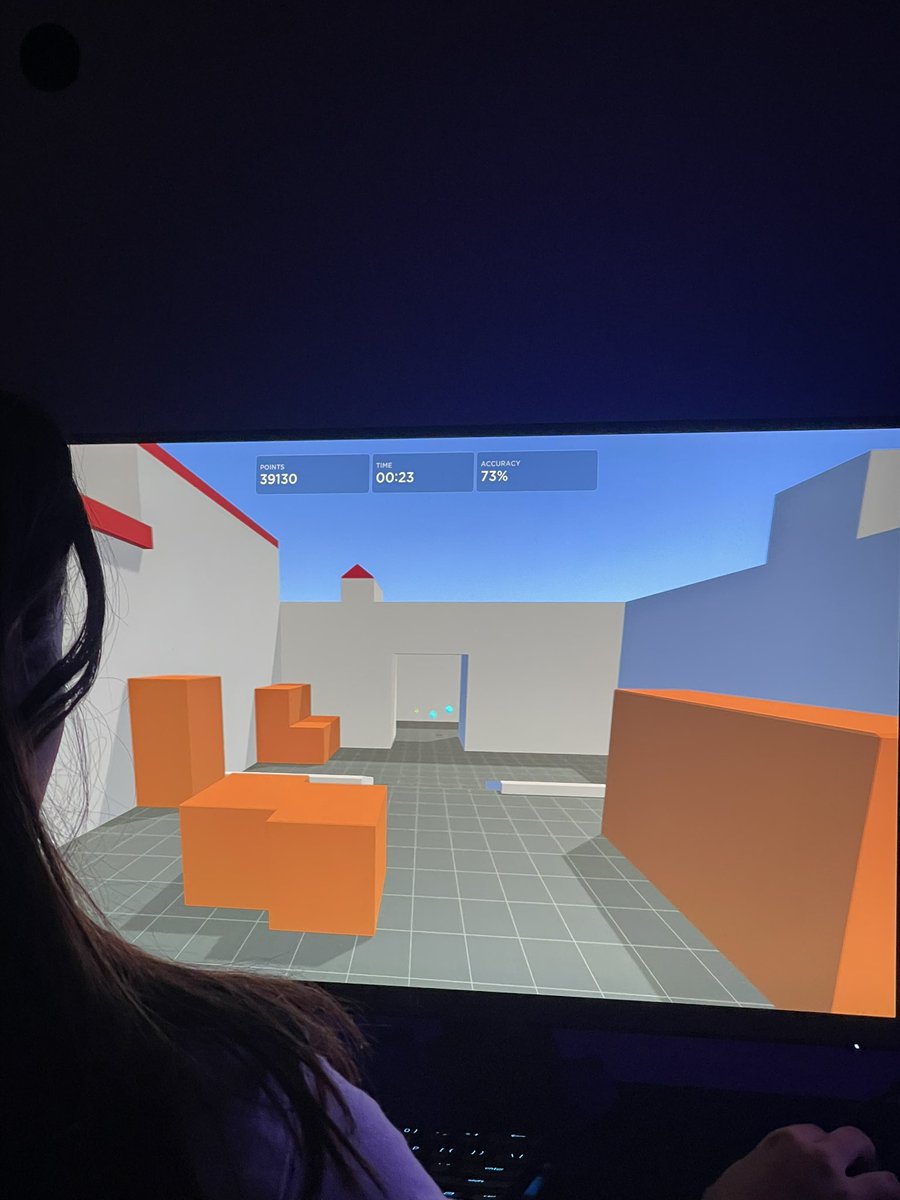 she learned about aimlabs and has been spamming deathmatches