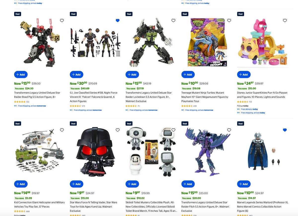 preterniadotcom's tweet image. Walmart action figure deals are live now for everyone - bit.ly/4pYzlni #ad