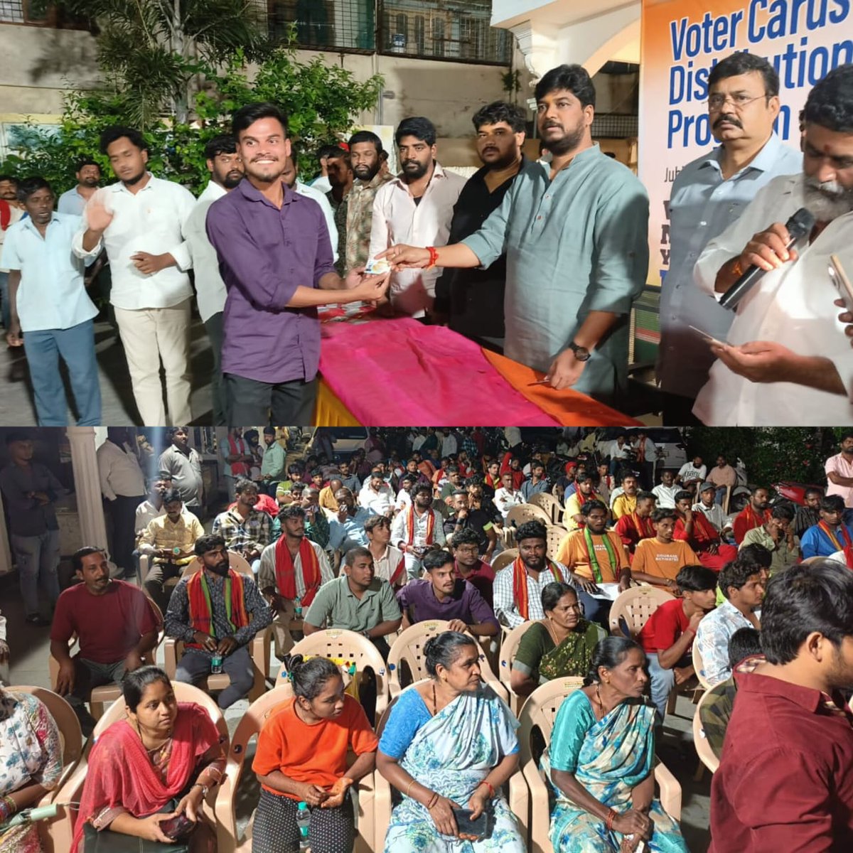 NewsMeter_In's tweet photo. #Hyderabad:
A criminal case was registered against #Congress leader #NaveenYadav for distributing #votercards in #JubileeHills.
Officials serious over violation of Election Commission rules.
The #ElectionCommission views it as an act of luring voters.
Jubilee Hills election officer Rajnikanth Reddy lodged a complaint with #MadhuraNagar police.
Case registered against Naveen Yadav under #BNSS 170, 171, 174 along with the Representation of the People Act.