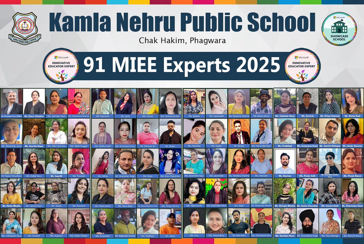 pkdhillon08's tweet image. 91 Stars. One School. One Vision.
@KnpsIndia  shines bright with 91 Microsoft Innovative Educator Experts 2025! #MIEExperts 

Teachers are symbol of innovation &amp;amp; passion  to creating joyful, tech-empowered learning experiences. #SDG4 

#MicrosoftShowcaseSchool @KnpsIndia