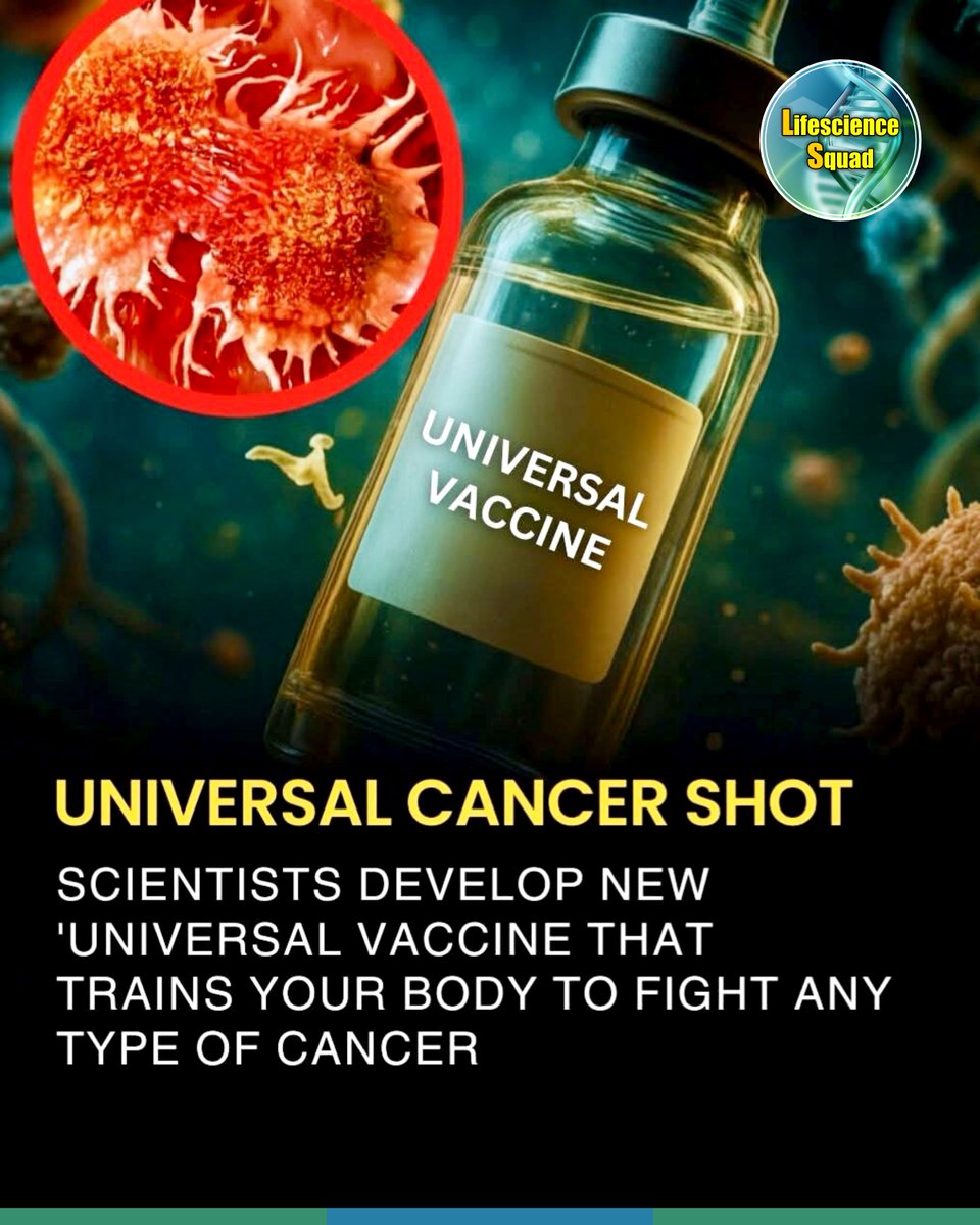 lifesciencesqua's tweet photo. ๐ ๐จ๐ป๐ถ๐๐ฒ๐ฟ๐๐ฎ๐น ๐๐ฎ๐ป๐ฐ๐ฒ๐ฟ ๐ฉ๐ฎ๐ฐ๐ฐ๐ถ๐ป๐ฒ ๐ผ๐ป ๐๐ต๐ฒ ๐๐ผ๐ฟ๐ถ๐๐ผ๐ป!! ๐งฌ
UF scientists created a shot that trains the body to attack tumours like viruses, no chemo needed! A step toward a universal cancer cure.
#CancerVaccine #mRNATech #CancerResearch #LifeScienceSquad https://t.co/iVorspL8hO