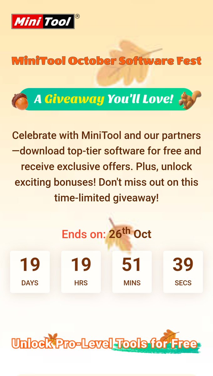 NexaVerve's tweet image. ✨ Loving how @minitool_ makes tech simple &amp;amp; stress-free 💻💡

🎁 Their October Giveaway is live—everyone can grab premium software for free and boost their digital game! 🚀

#MiniTool #MiniToolGiveaway

Just grab it now 😍👇🏻 
minitool.com/promotions/lan…