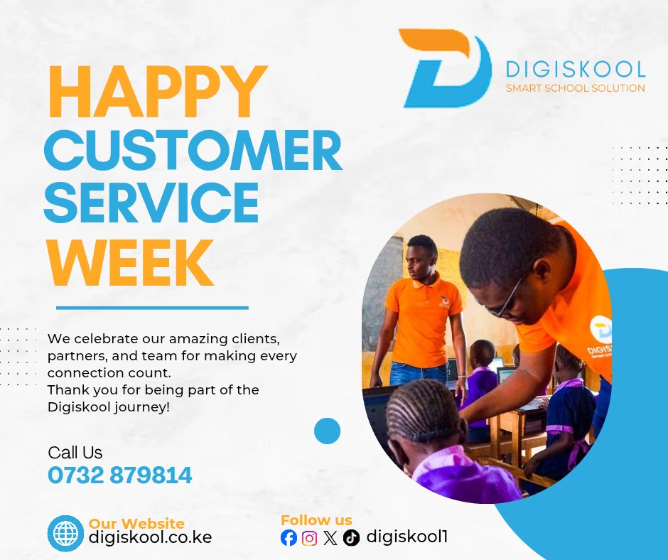 Digiskool1's tweet image. Happy #CustomerServiceWeek2025
To our amazing clients and hardworking team, thank you for making every Digiskool experience smoother and smarter!
#Digiskool #EdTech #CustomerAppreciation