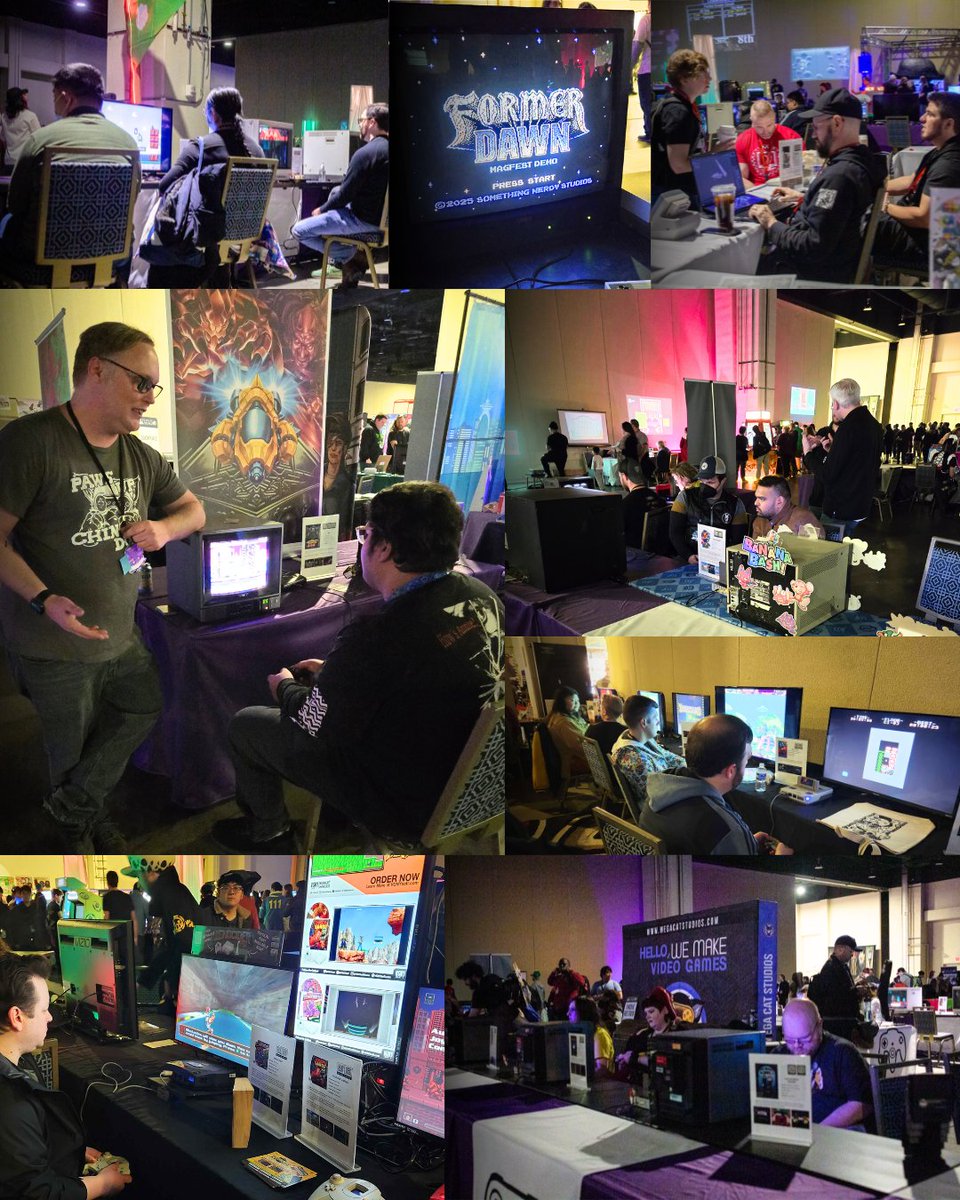 megacatstudios's tweet image. Submissions for the 2026 Indie Retro Homebrew Showcase at Super MAGFest are now officially closed! We're blown away by the incredible games we received and can't wait to feature them. For now, here are some of our favorite throwback photos to get you excited.
We'll announce the…