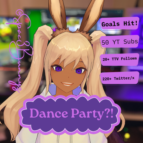 spac3bunnyz's tweet image. WoW, Thank you bunnyz!

I promise to be more active! 

I hit my goals I set for September! 

Who's ready for a dance party stream! 

I know I am excited to celebrate with you all!!!!

#hittinggoals #TwitchStreamers #YTgrowth #XCommunity #gamergirl #Vtuber #danceparty