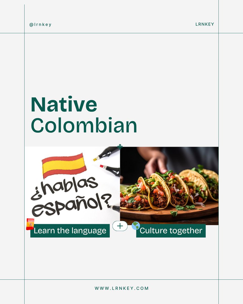 lrnkey's tweet image. Ready to finally learn Spanish — the fun way? 💃

Meet Lorena, a Colombian native who turns every class into a cultural experience! 🇨🇴

Tag a friend who’s always said “I’ll learn Spanish someday” 👀

#Lrnkey #Tutor #TutorPlatform #LearnAnythingYouNeed #Skill