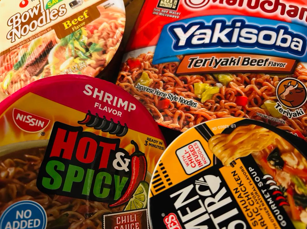 Gonna do a new art series reacting to ramen/odd food i've never tried.  I have obtained an arsenal of like 20 ramen flavors