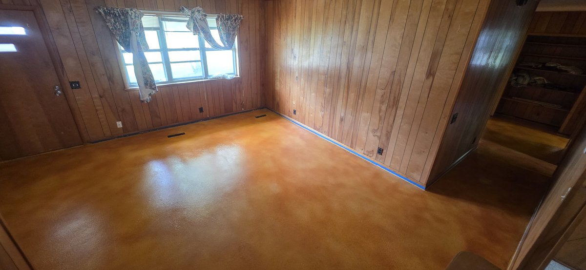 LlcLimitless's tweet photo. Concrete Prep, Stain, and Seal finished using @ameripolish color juice and sealed with a high-solids, solvent-based sealer. #stainedconcretefloors #polishedconcretefloor #epoxyfloor #limitlessinnovationsdecorativeconcretearkansas https://t.co/DL7z0EGRDQ