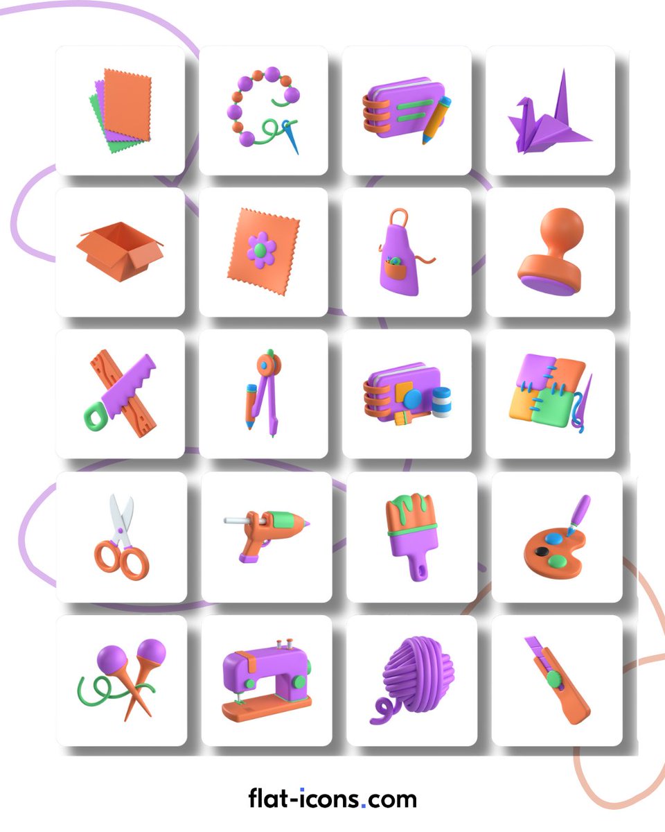flat1cons's tweet image. 🧵 Craft Your Vision in 3D ✨
30 customizable 3D Crafting Icons — perfect for DIY apps, maker blogs &amp;amp; creative brands.
🎨 Available in Blender, Figma, PSD &amp;amp; PNG.
👉 flat-icons.com
#3DIcons #FlatIcons #CraftDesign #DIYDesign