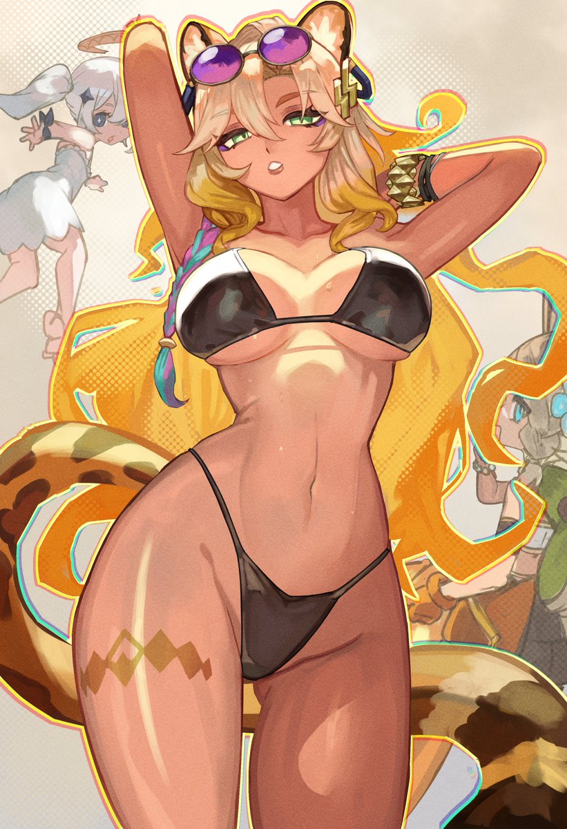 bikini xilonen from earlier this year
alt ver in my fanbox 
#シロネン #希诺宁 #原神 #genshinimpact #art #anime