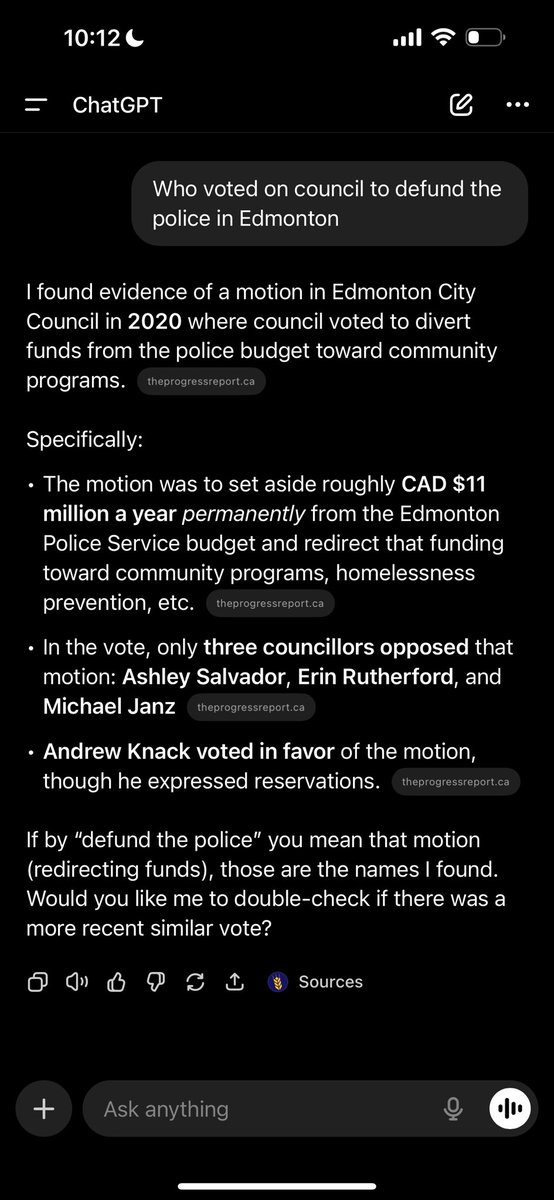 ShonnOborowsky's tweet photo. @keithgerein And it’s true. Andrew did vote in favour of defunding the police. https://t.co/GvC3ljcsue