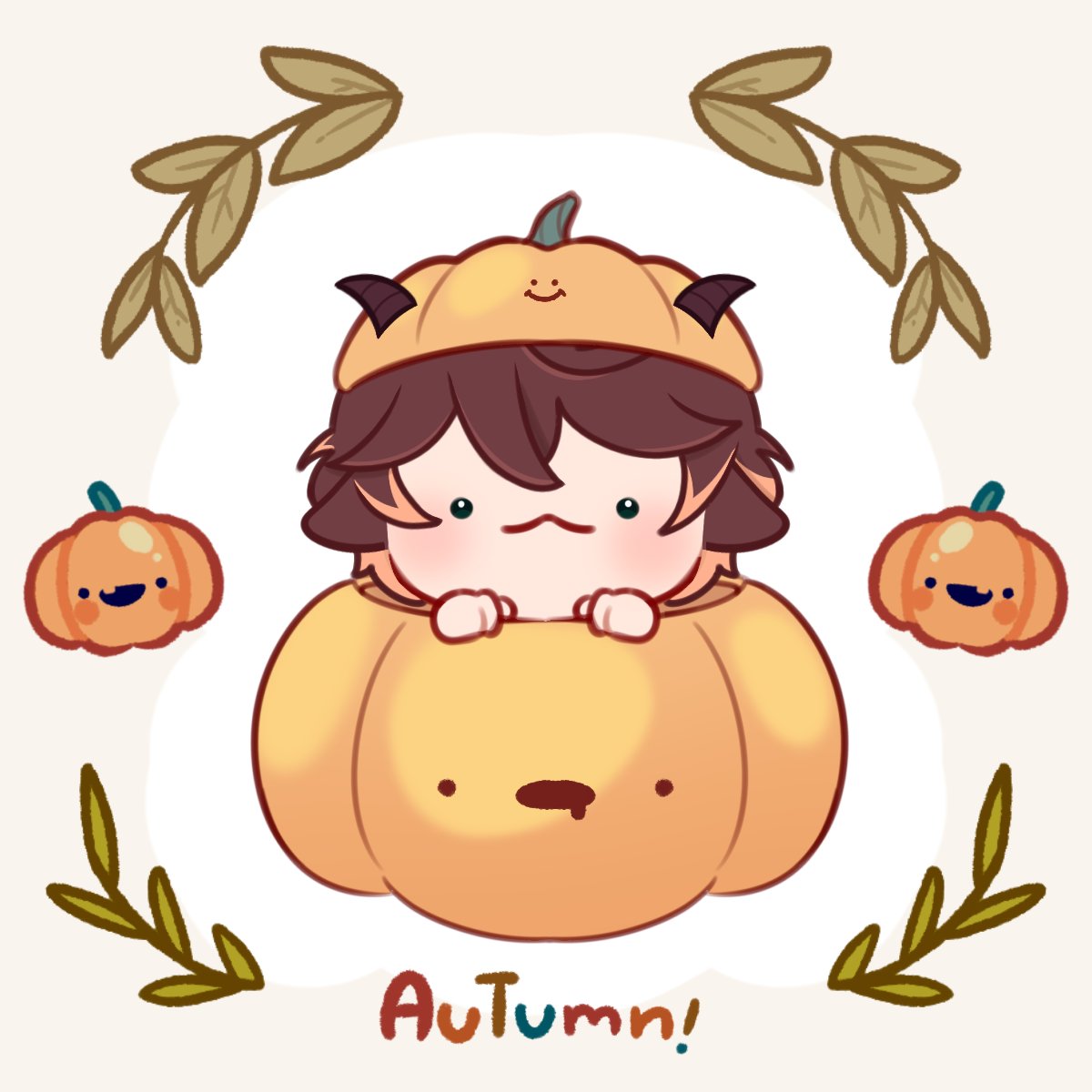 riverfv_'s tweet photo. My favorite season! 🍄🎃 

Super cute Art by: @cerainne https://t.co/pE3GRhQRqb