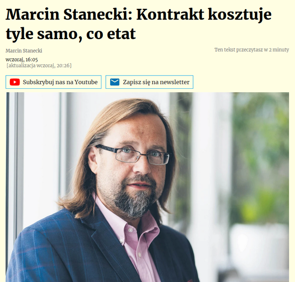 Zdecydowana  większość polskich przedsiębiorców po zmianach odetchnie z ulgą – pisze  Główny Inspektor Pracy Marcin Stanecki na łamach <a href="/gazetaprawnapl/">gazetaprawna.pl</a> o zapowiadanej reformie Inspekcji. Kliknij, aby przeczytać cały tekst👉 gazetaprawna.pl/praca/artykuly…