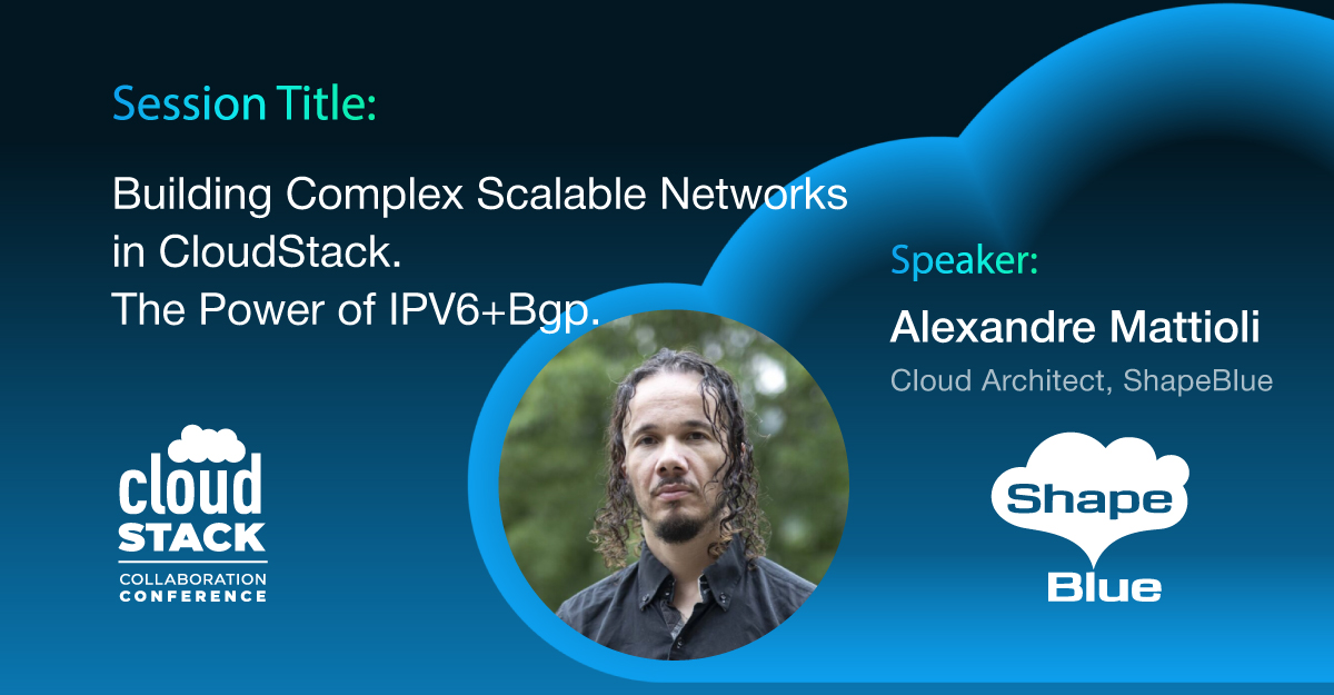 CloudStack's tweet image. With dynamic routing now in #CloudStack, end users can design more complex IPv6 network topologies — even creating their own publicly routable networks without operator intervention. 

Watch Alex Mattioli’s #CSCollab2025 talk to learn how.

Register now!
👉apachecloudstack.short.gy/phcKug