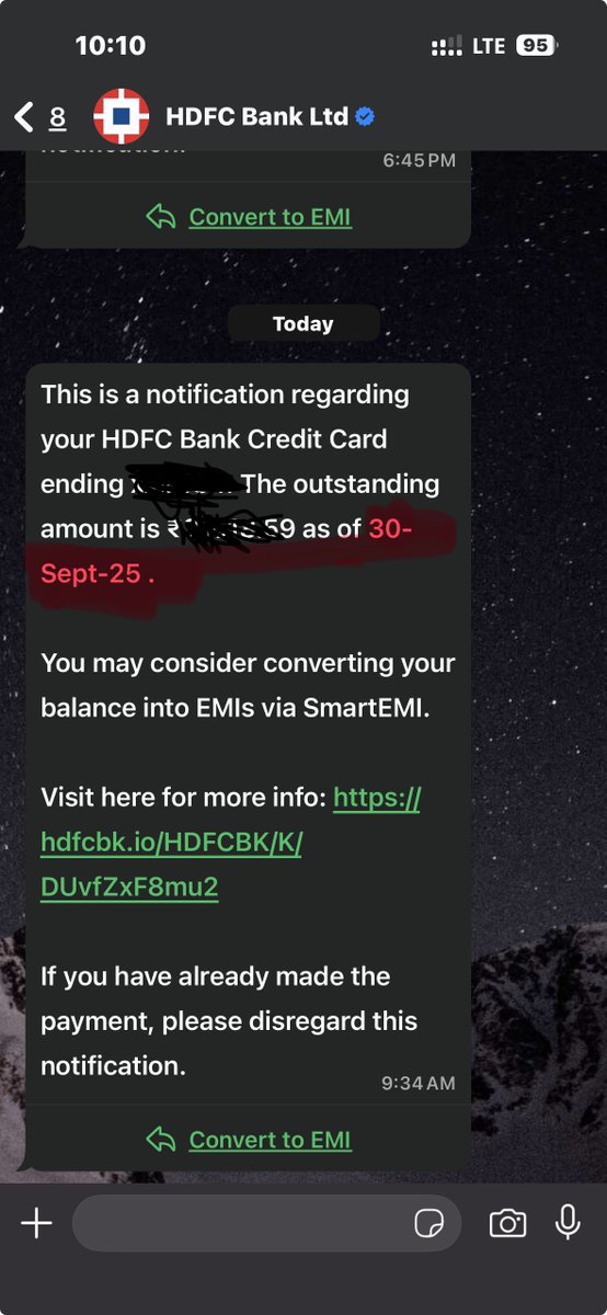 naveenkumarmh's tweet image. Why this @HDFC_Bank is not at all improving?
Its been decade and despite of many investments in changing or upgrading the banking system, why thy still lagging in fixing issues?
1. Here update as on 30th Sep is sent to me today!
2. Text msgs also late n duplicate
#HDFC