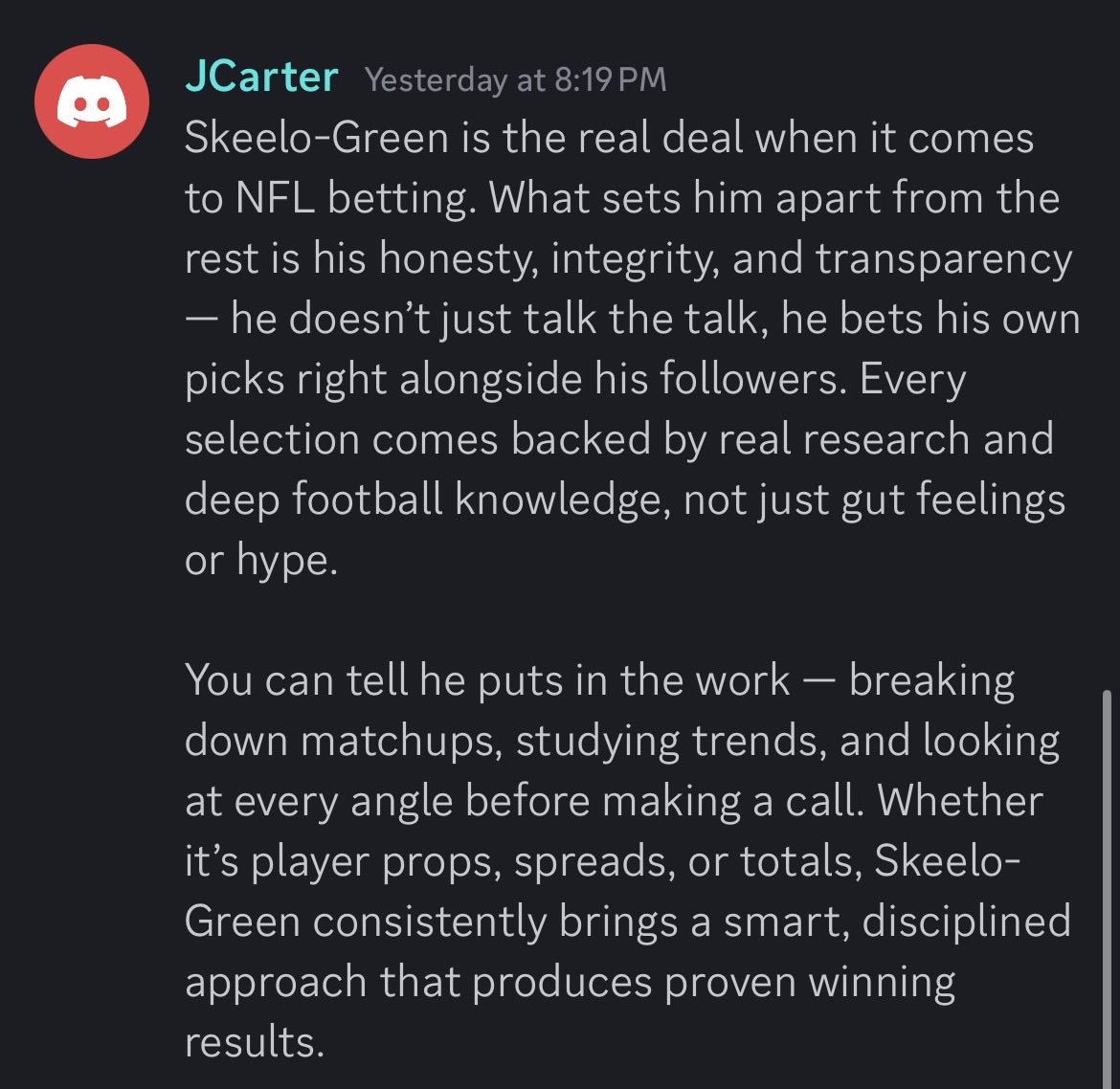 skeelo_green's tweet photo. What a WILD 🤯 weekend in the NFL and in the VIP 💎 

Jam packed week ahead …

NHL opening night 🏒 
MLB Postseason continues ⚾️ 
Thursday Night Football 🏈 

🆓 Trial extending to Friday! 🔗 ⬇️ 
🆓 Discord (YES FREE) 🔗 ⬇️ 

Real People, Real Reviews! 💯 ⬇️ 

@Tails_Picks https://t.co/890XeS5SWD
