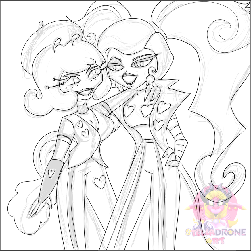 Is it me, or are they just a perfect couple? UWU <3<3<3 still #WIP but doesn't they look adorably cute?~
HotSassy
VenEtte
LavaDoll
Aaahhh need some ship name, what you guys think? any ship name suggestions for this two chicks?:3
#art #velvette #hazbinhotel #velvettehazbinhotel