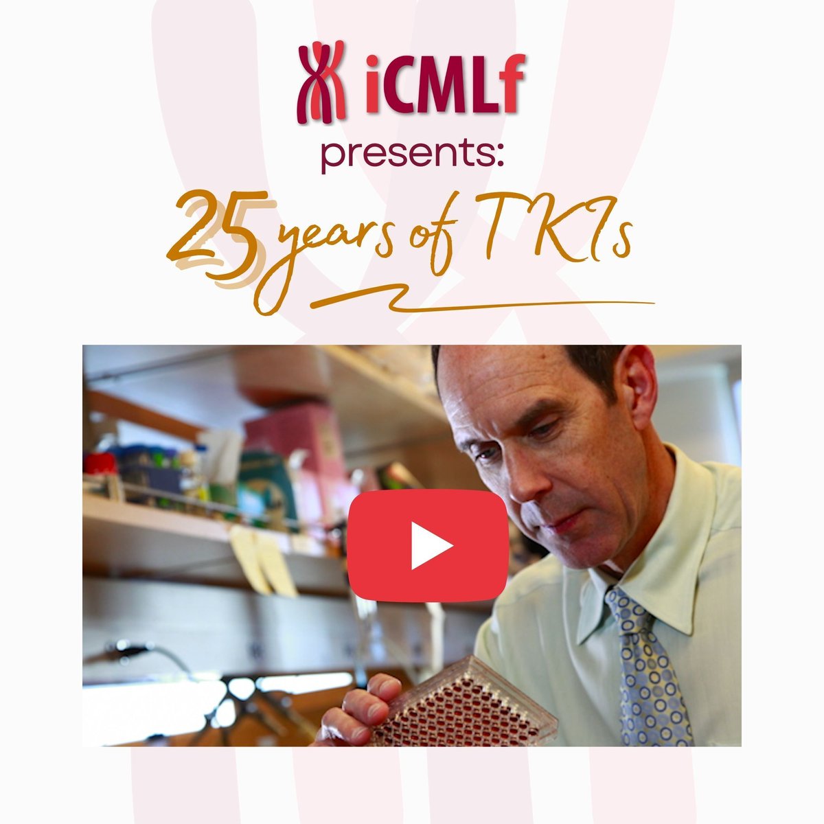 Did you catch it yet? 🎥

To mark #WorldCMLDay, the iCMLf released a special short film celebrating 25 Years of TKIs - a story of discovery, progress &amp; hope.

Watch now 👉  buff.ly/rET3ibl