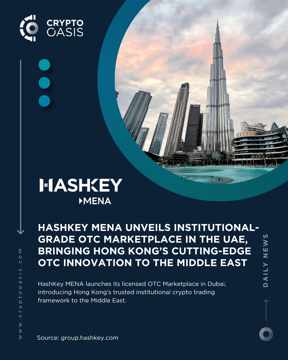 CryptoOasisUAE's tweet image. @HashKeyMENA Unveils Institutional-Grade OTC Marketplace in the UAE, Bringing Hong Kong’s Cutting-Edge OTC Innovation to the Middle East

Read more: tinyurl.com/4pxejyd8

Source: @HashKeyGroup