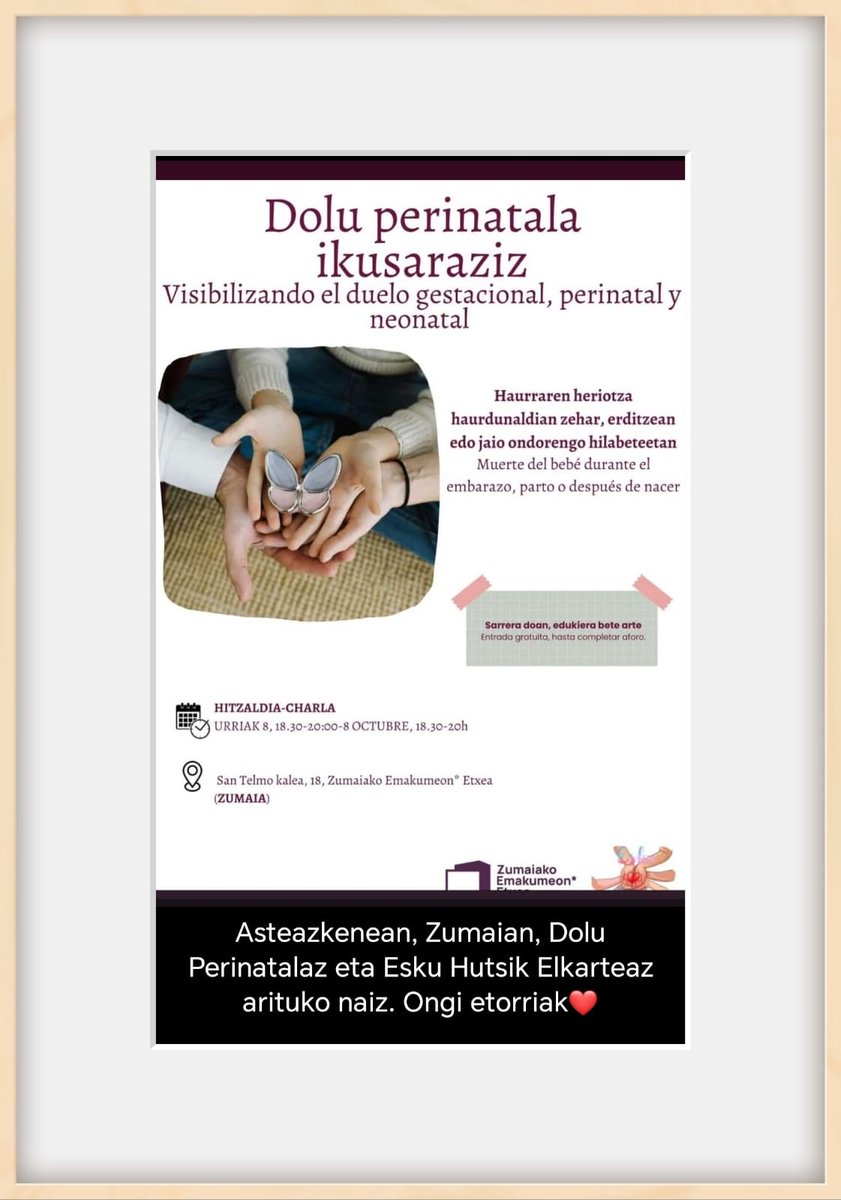 Bihar Zumaian Eider Otxoa. Dolu perinatalaz.