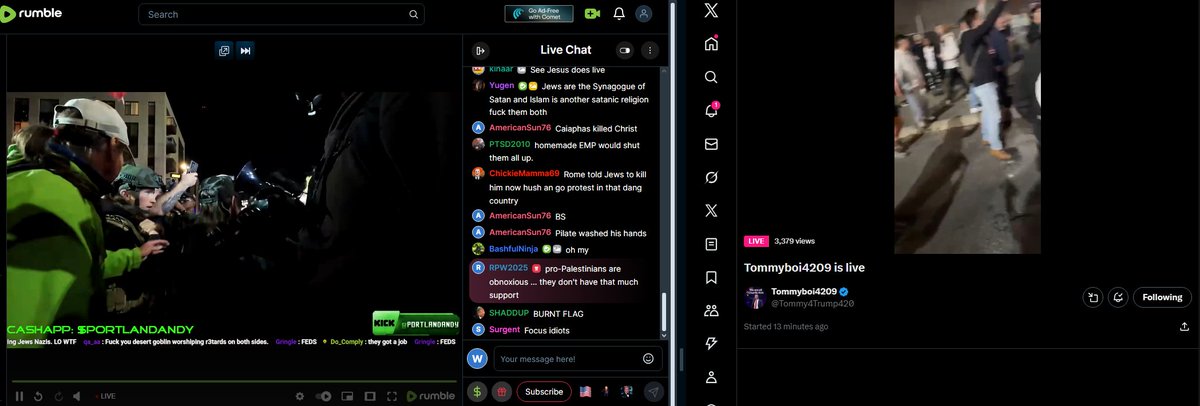 AngelFromNC's tweet image. Best way to watch the Portland BS with @ThePortlandAndy  with @Tommy4Trump420  on the other side LOVE WATCHING YOU BOTH STAY SAFE GUYS.... WE LOVE YALLLLLLLLL