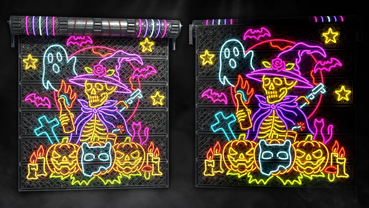 Hey everyone!
After a long break, I’m finally back! 
My new work for <a href="/playrust/">Rust</a> this week! 🎃
"Neon Raid or Treat / Garage Door"💀
Trick or treat? Nah… it’s raid or treat!
Link: steamcommunity.com/sharedfiles/fi…
#Rustober2025 #rust #rustskins #playrust