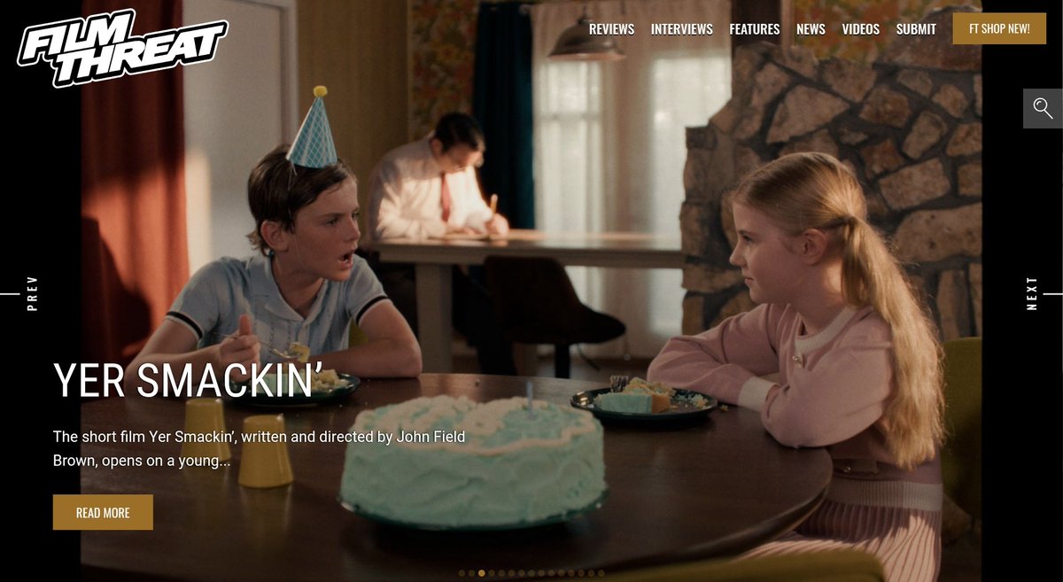 FilmThreat's tweet image. “The birthday party devolves into bickering and teasing, driving their parents nuts.” Alan Ng attends the dysfunctional party in Yer Smackin&apos;.
filmthreat.com/reviews/yer-sm… #SupportIndieFilm #YerSmackin #Short