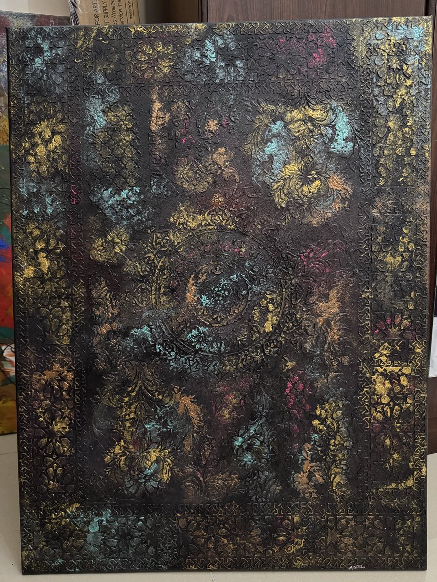Rabi88316273's tweet image. Ornament of antiquity. Textured, acrylic. #art #الدوحة