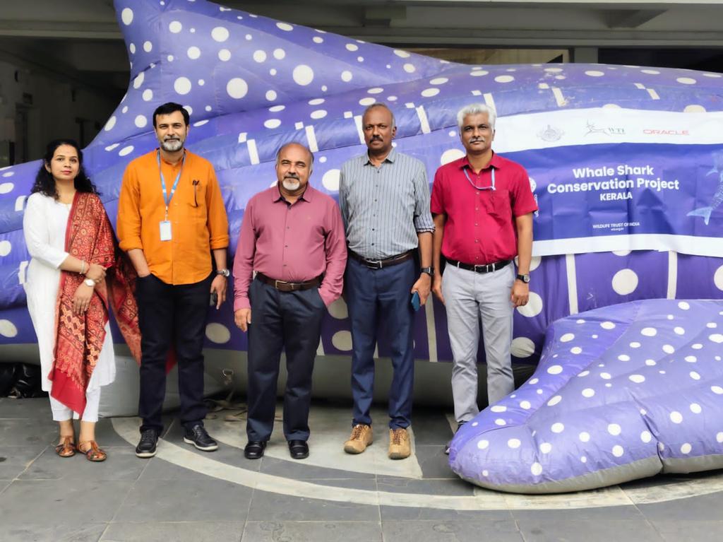 LabRajeev's tweet image. The @wti_org_india whale shark comes to the Kerala University of Fisheries and Ocean Studies (KUFOS) @KUFOS1 @vivek4wild
#WildlifeWeek2025 
#whaleshark