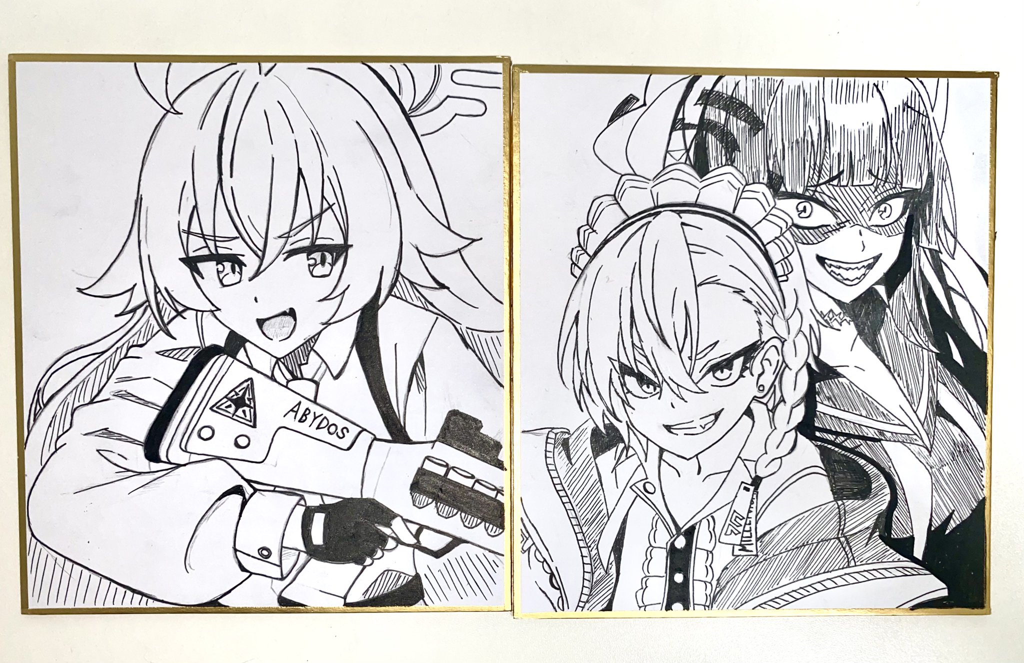 夏コミ ぱんやかわ C104 ブルアカ ポニテホシノ 直筆イラスト ミニ色紙 夏コミ ぱんやかわ C104 ブルアカ ポニテホシノ 直筆イラスト ミニ色紙