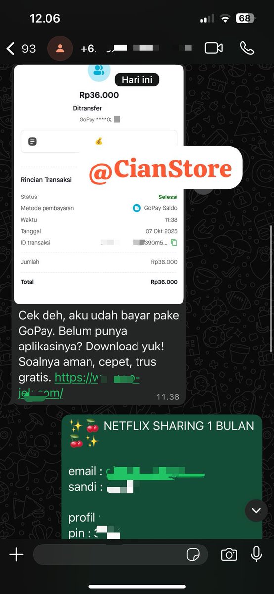 CianStore's tweet photo. netflix 1profil 1 user ridi selalu ya kak🥰bergaransi❗️
#zonauang #zonajajan https://t.co/ZnQ8TllIdn