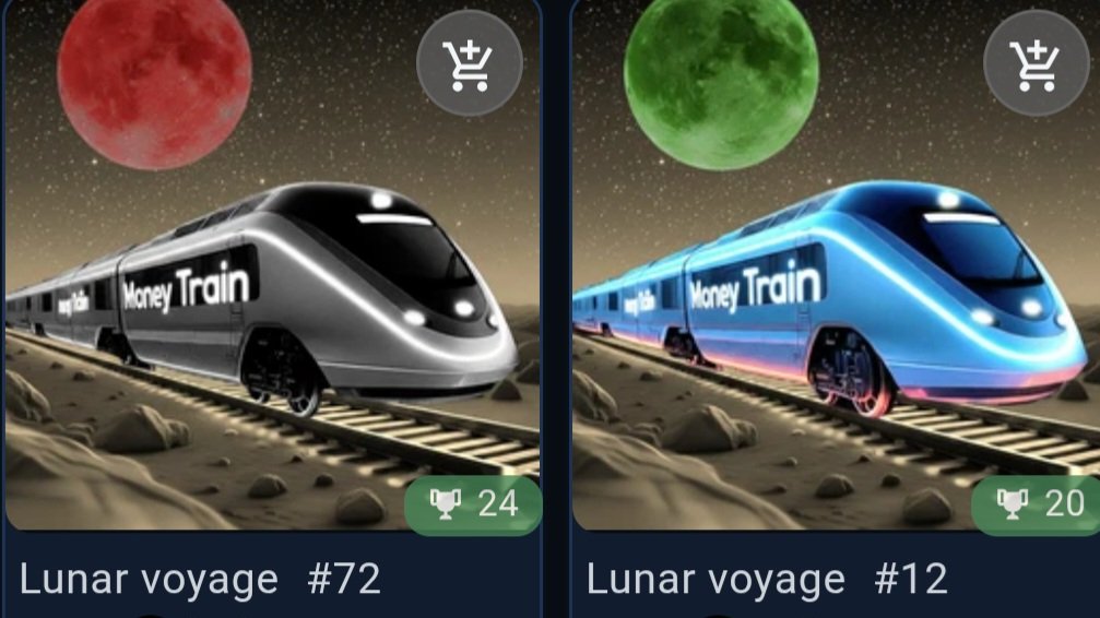 Blast off with Money Train's Lunar Voyage NFT collection Now available on 

sentx.io/nft-marketplac…

market.kabila.app/collections/97… 

These cosmic gems will supercharge your rewards in our Learn &amp; Earn Program Season One 
Dive deeper: moneytrain.us

#MoneyTrain #NFT $MT $HBAR