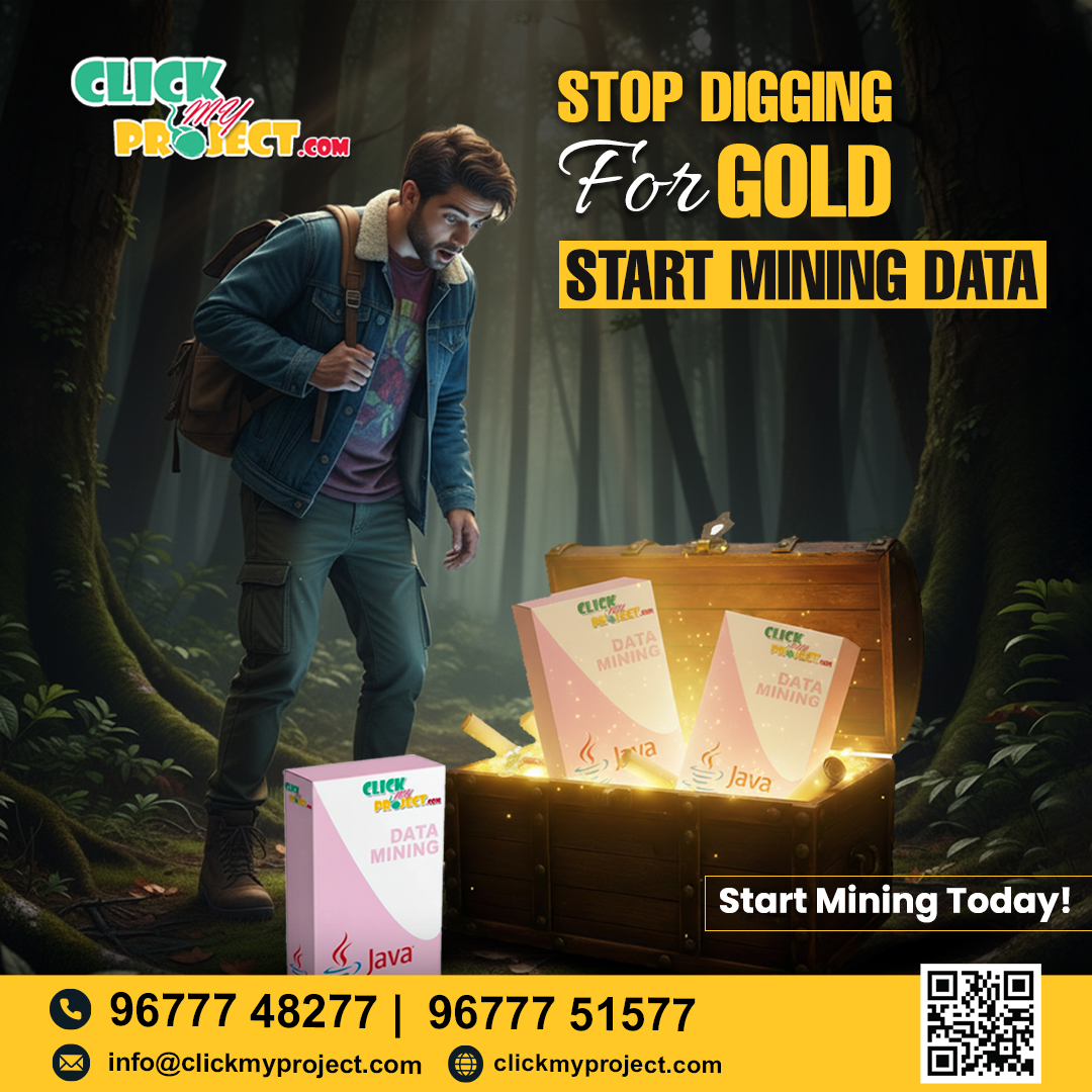 ClickMyProject's tweet image. Turn your ideas into smart Java Data Mining Projects 
Visit 👉 clickmyproject.com
#clickmyproject #clickmyprojectcom #javaprojects #dataminingprojects #finalyearprojects #studentprojects #engineeringprojects #projectideas #computerscienceprojects #btechprojects