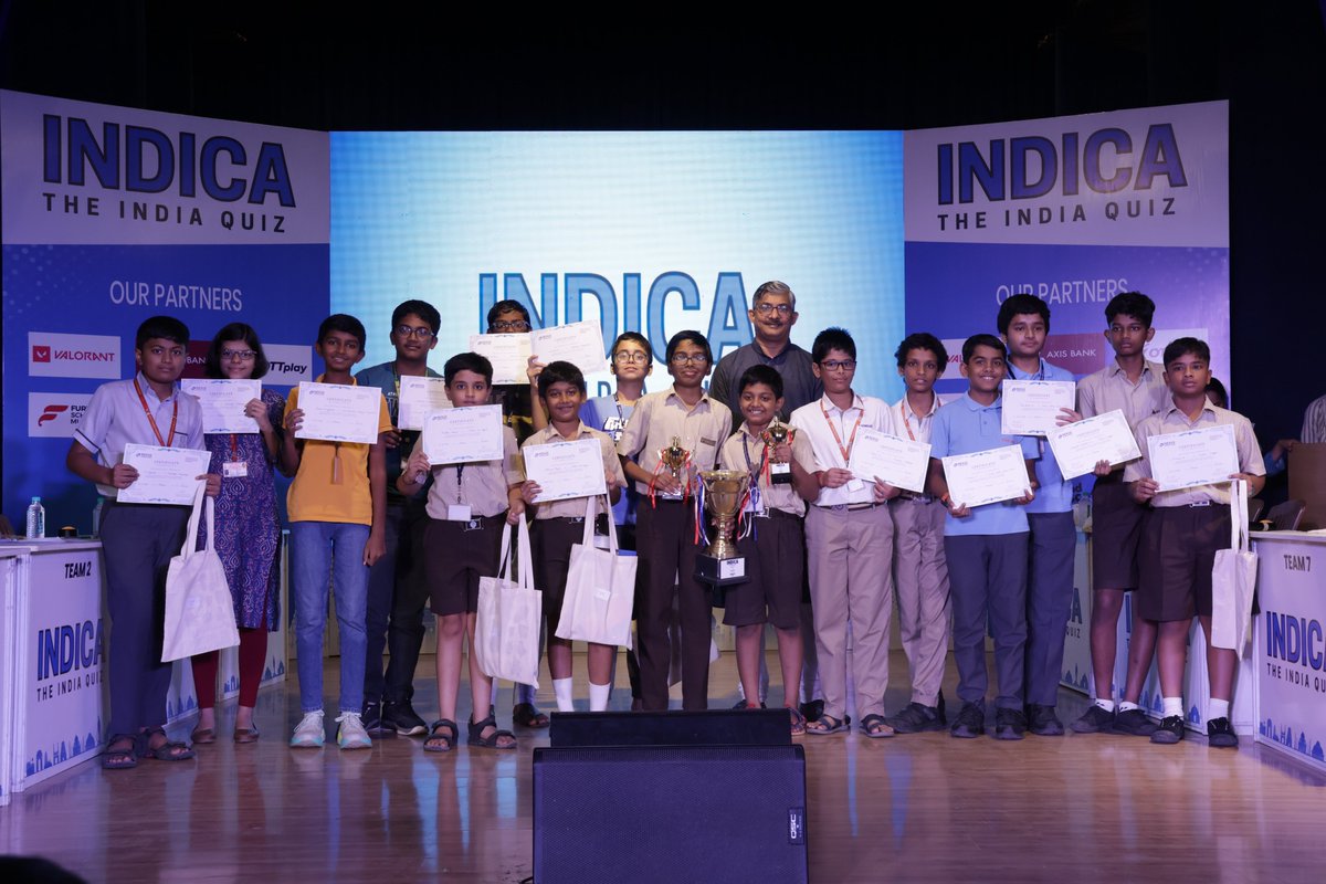 Chennai came, saw, and conquered.

𝐈𝐧𝐝𝐢𝐜𝐚 𝐂𝐡𝐞𝐧𝐧𝐚𝐢 2025 lit up Museum Theatre with 250+ teams, fierce buzzer battles &amp; a tiebreaker finish.

PSBB KK Nagar ruled both Juniors &amp; Seniors!

What a day of passion &amp; pure quizzing energy.

#IndicaChennai #NexusConsulting